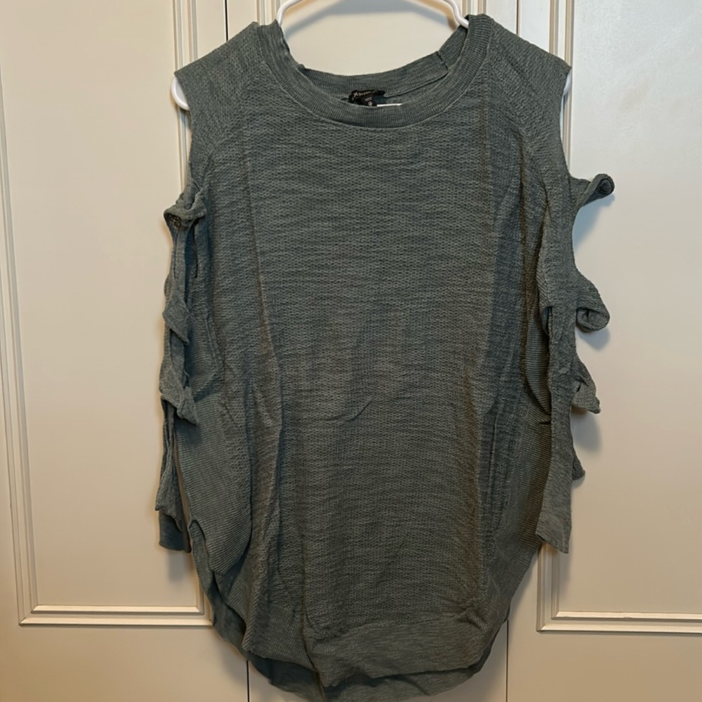 Express XS Olive Sweater with Side Loops